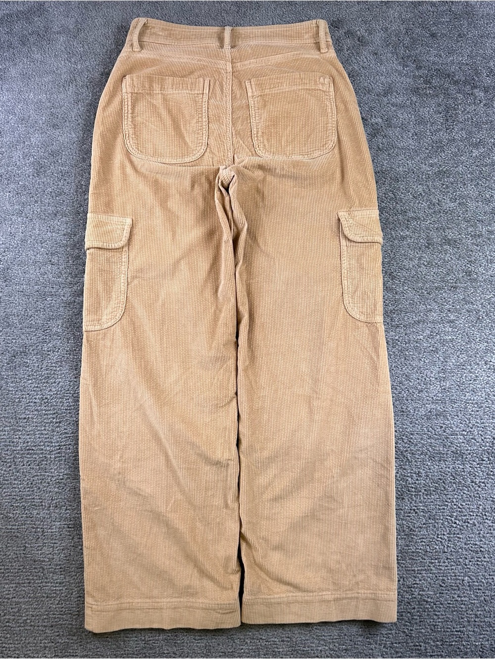 American Eagle Super High-Rise Baggy Wide Leg Size 2 Corduroy Cargo Pants 28x31